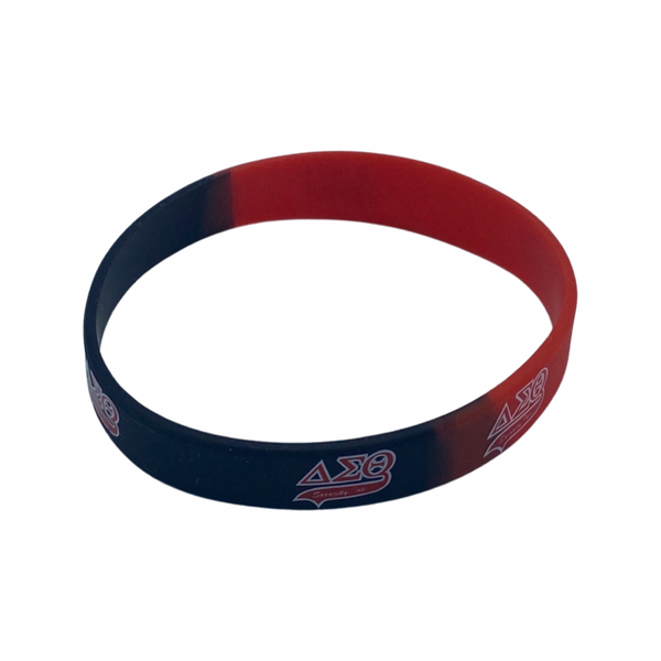 Delta Sigma Theta - Silicone Wrist Band (Red & Black)