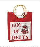 Delta Sigma Theta - Mini Jute Bag (Lady of Delta)