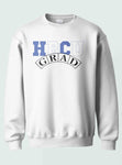 HBCU -“Grad" (Crewneck ,[Blue/White] White)