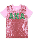 Alpha Kappa Alpha - Sequin Tee (2nd Edition/Pink)