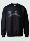 HBCU -“Educated" (Crewneck ,[Blue/Black] Black)