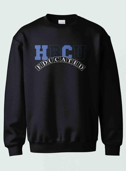 HBCU -“Educated" (Crewneck ,[Blue/Black] Black)