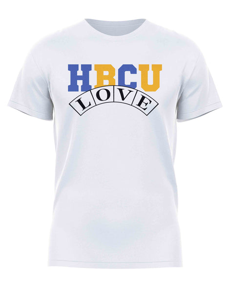 HBCU -“Love" (Tee,[Blue/Gold] White)#2