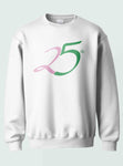 Alpha Kappa Alpha - 25th (Crewneck Sweatshirt(White)