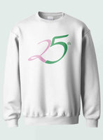 Alpha Kappa Alpha - 25th (Crewneck Sweatshirt(White)