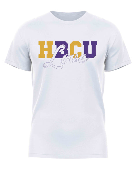 HBCU -“Love" (Tee,[Purple/Gold] White)#1