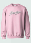 Alpha Kappa Alpha - “Silver Star” Crewneck Sweatshirt(Pink)