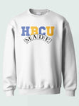 HBCU -“Made" (Crewneck ,[Blue/Gold] White)