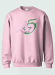 Alpha Kappa Alpha - “Silver Star” 25th/Crewneck Sweatshirt(Pink)