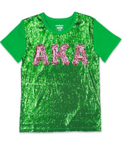 Alpha Kappa Alpha - Sequin Tee (2nd Edition/Green)