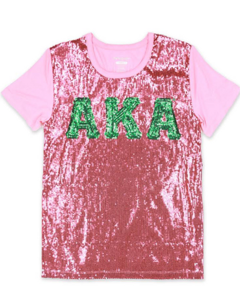 Alpha Kappa Alpha Sequin Tee 2nd Edition Pink