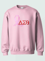 Delta Sigma Theta - Breast Cancer Awareness(Crewneck Sweatshirt(Red/Pink)