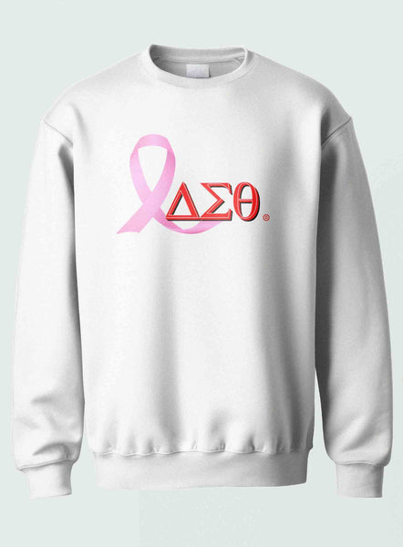 Delta Sigma Theta - Breast Cancer Awareness(Crewneck Sweatshirt(Red/White)