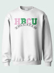 HBCU -“Educated" (Crewneck ,[Pink/Green] White)