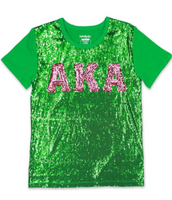 Alpha Kappa Alpha - Sequin Tee (2nd Edition/Green)