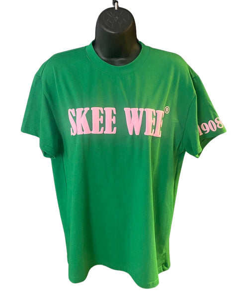 Alpha Kappa Alpha (Skee-Wee Puff Print Green, Dagreekspot Original Collection