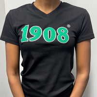 Alpha Kappa Alpha -1908 Embroidered (Soft Touch/Black) Dagreekspot Original Collection