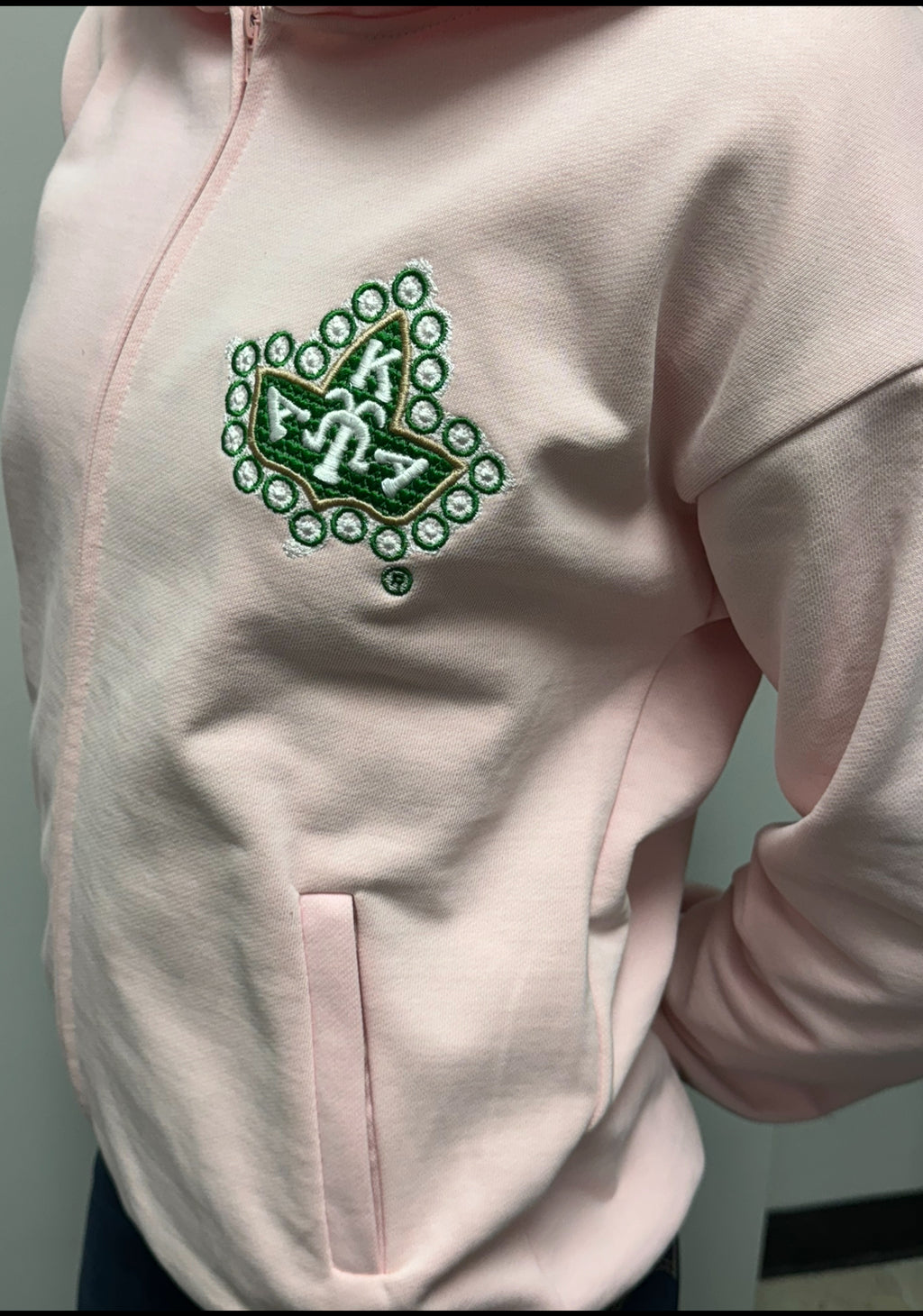 Alpha Kappa Alpha - Da Greek Spot Original Zip Hoodie (Pink)