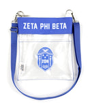 Zeta Phi Beta - Clear Cross Body (Blue)