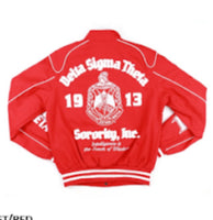 Delta Sigma Theta - “1913” Twill Racing Jacket (Red)