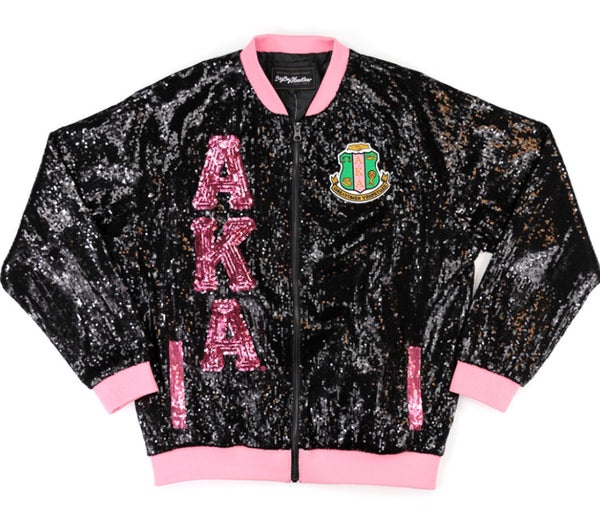 Alpha Kappa Alpha-Sequin Jacket (Black) (2nd addition)