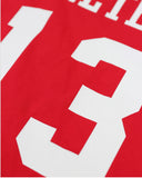 Delta Sigma Theta - Oversized Chenille & Printed Football Jersey (Red)
