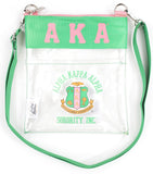 Alpha Kappa Alpha- Clear Cross Body (Pink)
