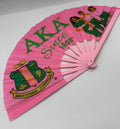 Alpha Kappa Alpha - Clack Hand Fan (Pink w/Since 1908)