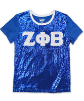 Zeta Phi Beta - Sequin Tee (2nd Edition/Blue)