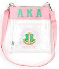 Alpha Kappa Alpha- Clear Cross Body (Pink)