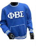 Phi Beta Sigma  - Chenille Sweatshirt (Blue) w/Kangaroo Pocket