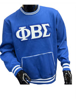 Phi Beta Sigma  - Chenille Sweatshirt (Blue) w/Kangaroo Pocket