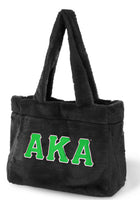 Alpha Kappa Alpha - Faux Fur Bag (Black)