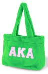 Alpha Kappa Alpha - Faux Fur Bag (Green)