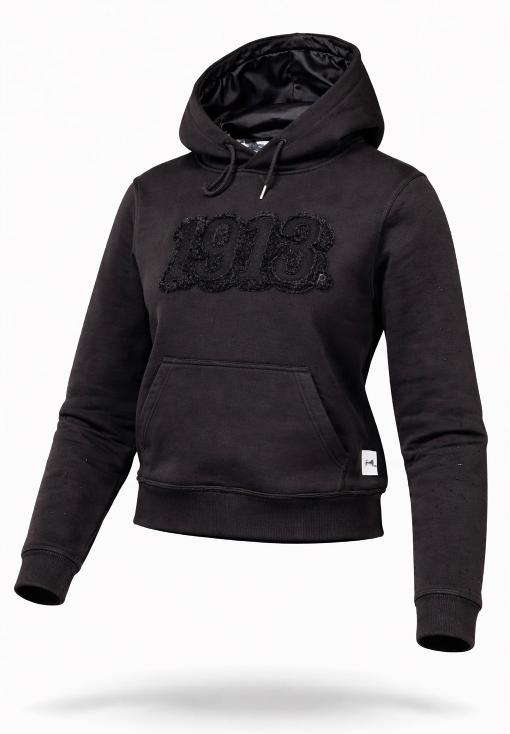 Delta Sigma Theta - 1913 Chenille Stealth Hoodie w/Rhinestone ( w/Satin Lined Hood & Thumb Holes)