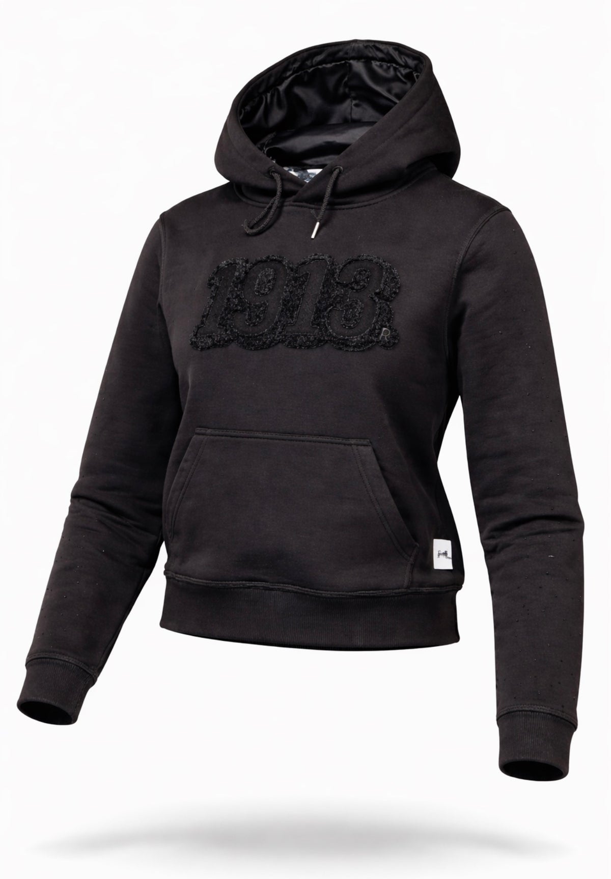 Delta Sigma Theta - 1913 Chenille Stealth Hoodie w/Rhinestone ( w/Satin Lined Hood & Thumb Holes)