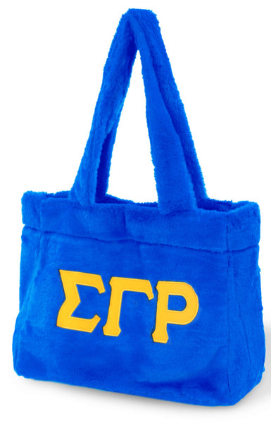 Sigma Gamma Rho - Faux Fur Bag (Blue)