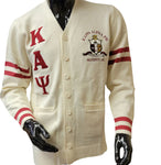 Kappa Alpha Psi -Chenille Sweater Cardigan (Cream)