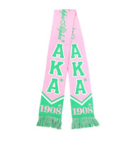 Alpha Kappa Alpha - Scarf (Pink/Green)