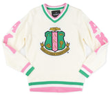 Alpha Kappa Alpha - VNeck Sweater (Ivory)