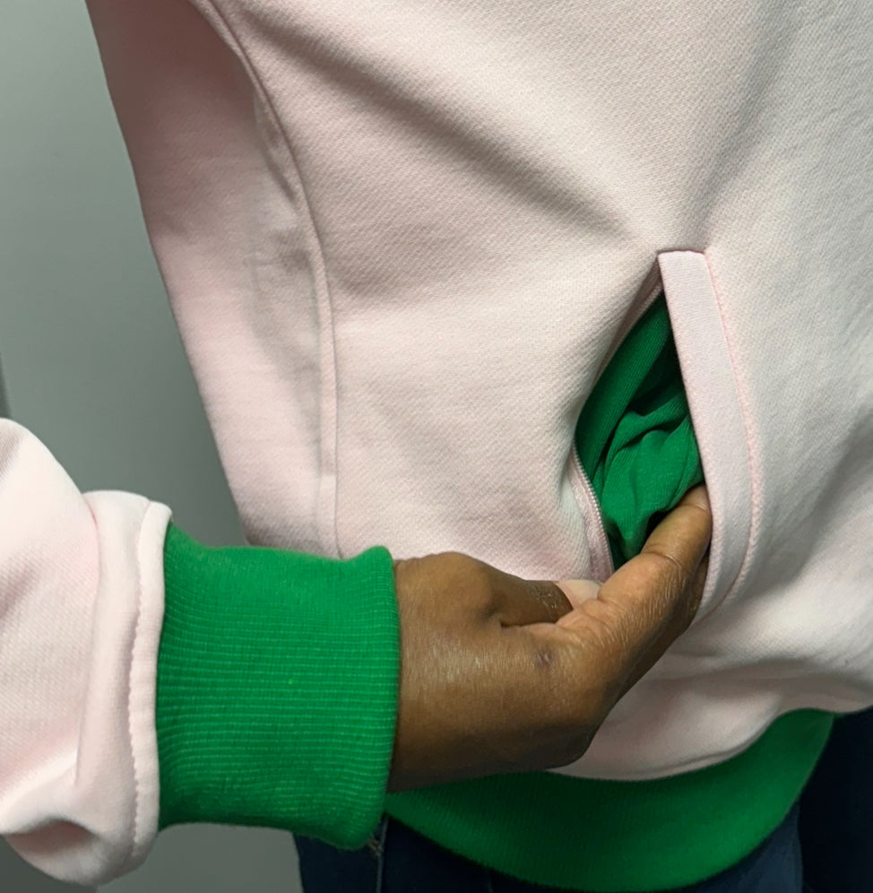 Alpha Kappa Alpha - Da Greek Spot Original Zip Hoodie (Pink)