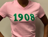 Alpha Kappa Alpha -1908 Embroidered (Soft Touch/Pink) Dagreekspot Original Collection