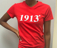 Delta Sigma Theta -1913 Embroidered (Soft Touch/Red) Dagreekspot Original Collection