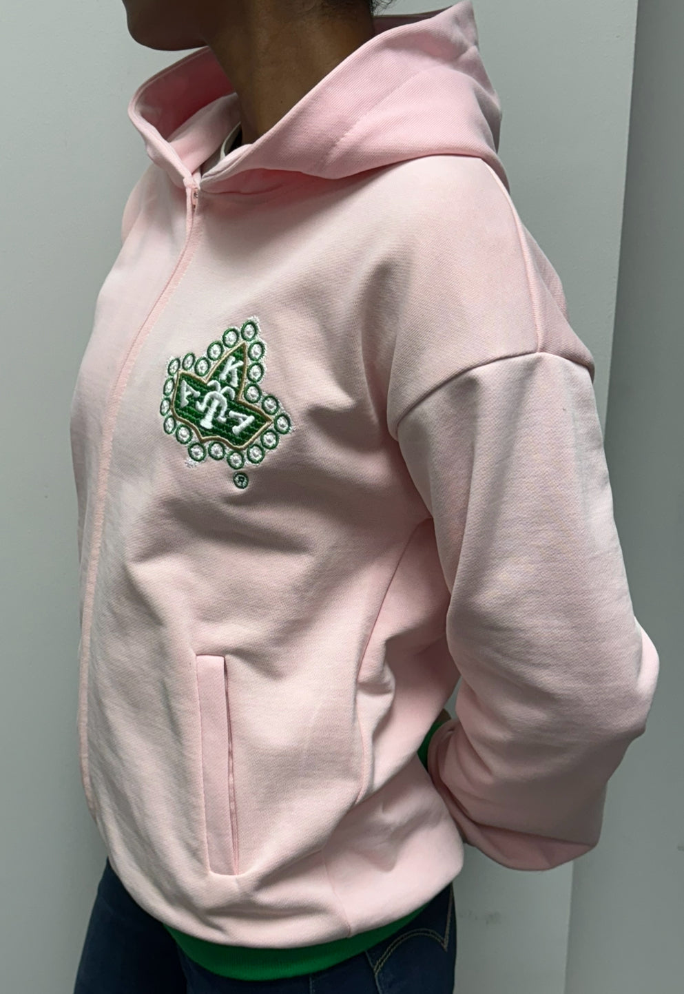 Alpha Kappa Alpha - Da Greek Spot Original Zip Hoodie (Pink)