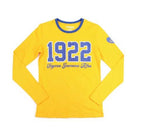 Sigma Gamma Rho -1922 Long Sleeve Tee w/ Heart(Gold)