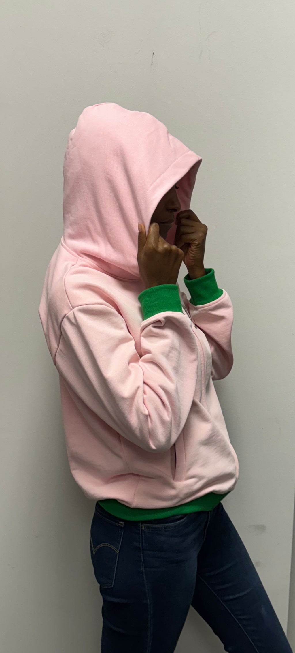 Alpha Kappa Alpha - Da Greek Spot Original Zip Hoodie (Pink)