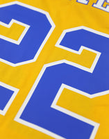 Sigma Gamma Rho - Oversized Chenille & Printed Football Jersey (Gold)