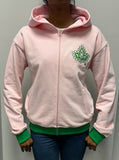 Alpha Kappa Alpha - Dagreekspot Original Zip Hoodie (Pink)