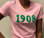 Alpha Kappa Alpha -1908 Embroidered (Soft Touch/Pink) Dagreekspot Original Collection