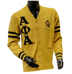 Alpha Phi Alpha -Chenille Sweater Cardigan (Gold)